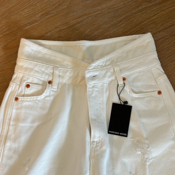 NWT- Melissa Webb Travis White Denim Pant. - Picture 8 of 10